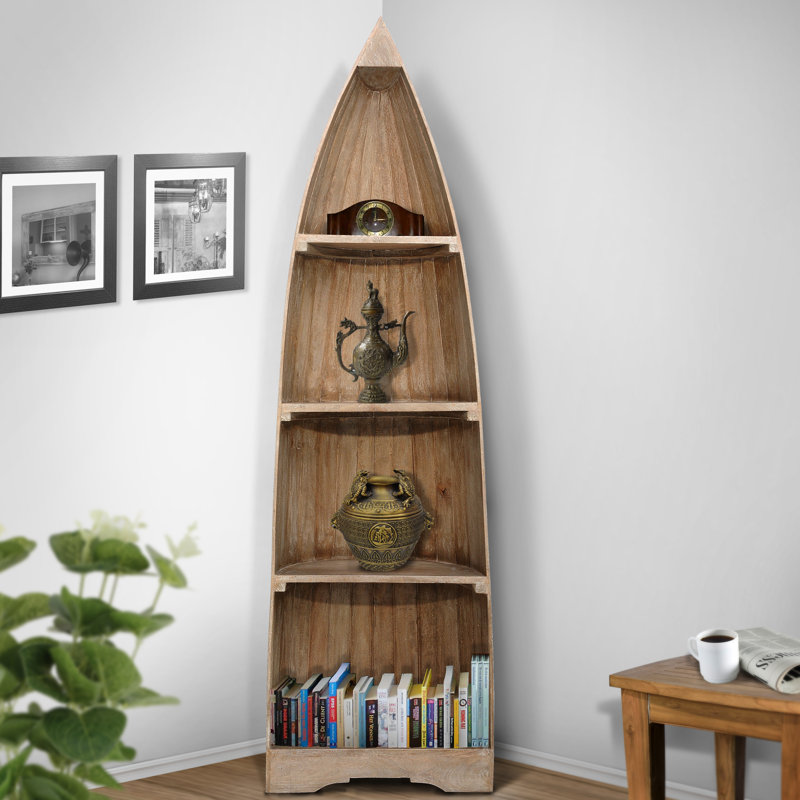Longshore Tides Chichaoua 74'' H Solid Wood Boat Bookcase & Reviews Wayfair